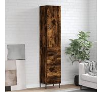 Vidaxl Buffet Haut Chêne Fumé 34,5x34x180 Cm Bois D'ingénierie Multicolore
