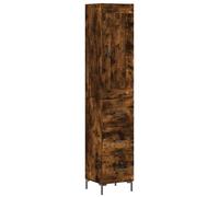 Vidaxl Buffet Haut Chêne Fumé 34,5x34x180 Cm Bois D'ingénierie Multicolore