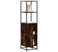 Vidaxl Buffet Haut Chêne Fumé 35,5x35x139 Cm Bois D'ingénierie Métal Multicolore