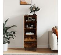 Vidaxl Buffet Haut Chêne Fumé 40x36x110 Cm Bois D'ingénierie Marron