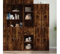 vidaXL Buffet haut Chêne fumé 40×42,5×185 cm Bois d'ingénierie Multicolore