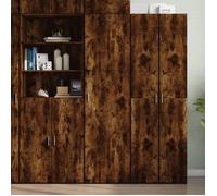 Vidaxl Buffet Haut Chêne Fumé 50x42,5x185 Cm Bois D'ingénierie Multicolore