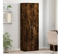 vidaXL Buffet haut chêne fumé 60x35x180 cm bois d'ingénierie, buffet, meuble de rangement, armoire haute, armoire, armoire 3276669