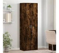vidaXL Buffet haut chêne fumé 60x35x180 cm bois d'ingénierie Marron