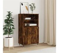 Vidaxl Buffet Haut Chêne Fumé 60x36x110 Cm Bois D'ingénierie Marron