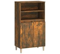 Vidaxl Buffet Haut Chêne Fumé 60x36x110 Cm Bois D'ingénierie Marron