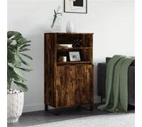 vidaXL Buffet Haut, Armoire avec 6 Compartiments et Portes, Meuble de Rangement avec Pieds Salle de Séjour, Industriel, Maison Chêne Fumé Bois d'Ingénierie
