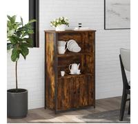 Vidaxl Buffet Haut Chêne Fumé 62x32x103,5 Cm Bois D'ingénierie Multicolore