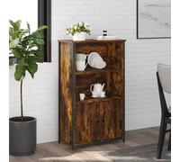 Vidaxl Buffet Haut Chêne Fumé 62x32x103,5 Cm Bois D'ingénierie Multicolore