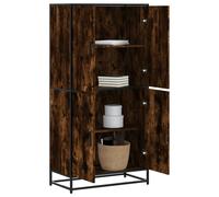 Vidaxl Buffet Haut Chêne Fumé 68x35x139 Cm Bois D'ingénierie Marron
