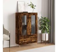Vidaxl Buffet Haut Chêne Fumé 69,5x31x115 Cm Bois D'ingénierie Multicolore