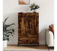 vidaXL Buffet haut chêne fumé 69,5x31x115 cm bois d'ingénierie830337 Marron G