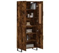 Vidaxl Buffet Haut Chêne Fumé 69,5x34x180 Cm Bois D'ingénierie Multicolore