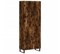 Vidaxl Buffet Haut Chêne Fumé 69,5x34x180 Cm Bois D'ingénierie Multicolore