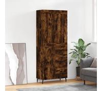 Vidaxl Buffet Haut Chêne Fumé 69,5x34x180 Cm Bois D'ingénierie Multicolore