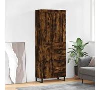 Vidaxl Buffet Haut Chêne Fumé 69,5x34x180 Cm Bois D'ingénierie Multicolore