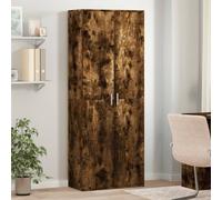 Vidaxl Buffet Haut Chêne Fumé 70x35x180 Cm Bois D'ingénierie Marron