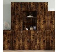 vidaXL Buffet haut chêne fumé bois d'ingénierie 70x42,5x185 cm Multicolore