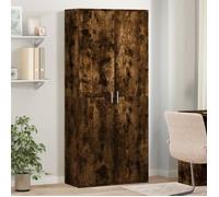 vidaXL Buffet haut chêne fumé 80x35x180 cm bois d'ingénierie, buffet, meuble de rangement, armoire haute, armoire, armoire 3276655