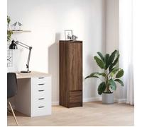 vidaXL Buffet haut chêne marron 29,5x34x119,5 cm bois d'ingénierie, armoire, armoire latérale, armoire de rangement haute, 861658