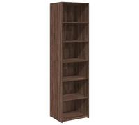 vidaXL Buffet Haut chêne Marron 50x41x185 cm Bois d'ingénierie, Buffet, Armoire de Rangement, Armoire Haute, Armoire, Armoire latérale