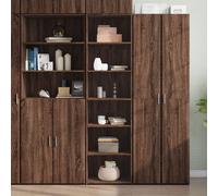 Vidaxl Buffet Haut Chêne Marron 50x41x185 Cm Bois D'ingénierie Marron