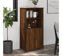 vidaXL Buffet haut chêne marron 62x36x121,5 cm bois d'ingénierie 834214 Marron G