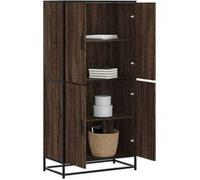 vidaXL Buffet haut chêne marron 68x35x139 cm bois d'ingénierie