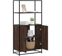 Buffet Haut Armoire avec Rangement Salon Bois d'Ingénierie et Métal vidaXL
