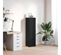 vidaXL Buffet haut chêne noir 29,5x34x119,5 cm bois d'ingénierie, armoire, armoire latérale, armoire de rangement haute, 861653