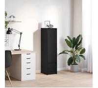 vidaXL Buffet haut chêne noir 29,5x34x119,5 cm bois d'ingénierie, armoire, armoire latérale, armoire de rangement haute, 861653