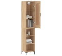 Vidaxl Buffet Haut Chêne Sonoma 34,5x34x180 Cm Bois D'ingénierie Multicolore