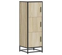 Buffet haut chêne marron 35,5x35x106,5 cm bois ingénierie métal vidaXL