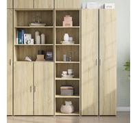 Vidaxl Buffet Haut Chêne Sonoma 45x41x185 Cm Bois D'ingénierie Marron
