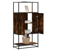 vidaXL Buffet haut chêne sonoma 68x35x139 cm bois d'ingénierie métal, armoire latérale, armoire de rangement haute, vitrine 849041