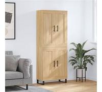 vidaXL Buffet haut Chêne sonoma 69,5x34x180 cm Bois d'ingénierie Marron G