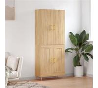 vidaXL Buffet haut Chêne sonoma 69,5x34x180 cm Bois d'ingénierie Marron G