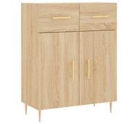 Vidaxl Buffet Haut Chêne Sonoma 69,5x34x180 Cm Bois D'ingénierie Multicolore