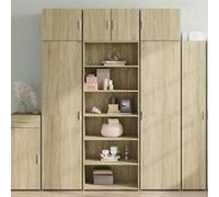 vidaXL Buffet haut chêne Sonoma - Bois d'ingénierie 70x41x185 cm - Marron