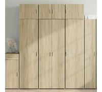 vidaXL Buffet haut Chêne Sonoma 70×42,5×185 cm Bois d'ingénierie Multicolore
