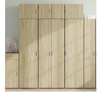 Buffet haut chêne sonoma 70x42,5x185 cm bois d'ingénierie, buffet, armoire de rangement, panneau latéral, armoire, 3281422