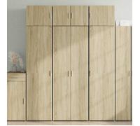 vidaXL Buffet haut Chêne Sonoma 70×42,5×185 cm Bois d'ingénierie Multicolore