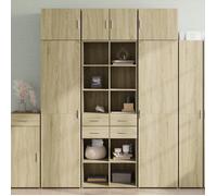 vidaXL Buffet haut chêne sonoma 70x42,5x185 cm bois d'ingénierie, buffet, meuble de rangement, armoire haute, armoire, 3281464