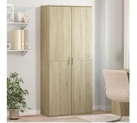 vidaXL Buffet haut chêne Sonoma 80x35x180 cm bois d'ingénierie marron