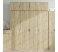 Vidaxl Buffet Haut Chêne Sonoma 80x42,5x185 Cm Bois D'ingénierie Multicolore