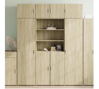 Vidaxl Buffet Haut Chêne Sonoma 80x42,5x185 Cm Bois D'ingénierie Multicolore