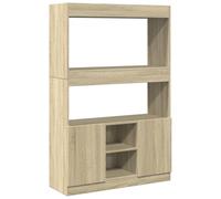 vidaXL Buffet Haut chêne Sonoma 92x33x140 cm Bois d'ingénierie, Armoire à Livres, Armoire à Livres Moderne, étagère à Livres