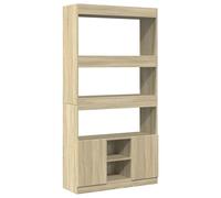 vidaXL Buffet Haut chêne Sonoma 92x33x180 cm Bois d'ingénierie, Armoire à Livres, Armoire à Livres Moderne, étagère à Livres