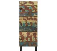 vidaXL Buffet haut et tiroir 60x33x100 cm bois massif récupération/fer Bois G