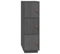 Vidaxl Buffet Haut Gris 34x40x108,5 Cm Bois Massif De Pin Multicolore